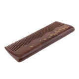 Maxbell 5" Premium Hand Made Wide Teeth Wood Comb Pocket Hair Brush Coarse Men Gift Plants