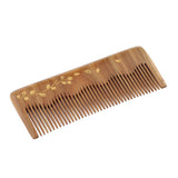 Maxbell 5" Handmade Wide Teeth Wood Comb Pocket Hairbrush Gift Plants