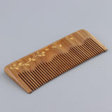Maxbell 5" Handmade Wide Teeth Wood Comb Pocket Hairbrush Gift Plants