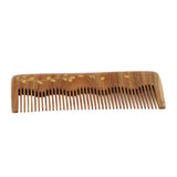 Maxbell 5" Handmade Wide Teeth Wood Comb Pocket Hairbrush Gift Plants