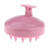 Silicone Shower Shampoo Body Wash Dandruff Brush Hair Scalp Massager Light pink