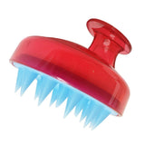 Maxbell Silicone Shower Shampoo Body Wash Dandruff Brush Hair Scalp Massager Shiny red