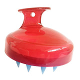 Maxbell Silicone Shower Shampoo Body Wash Dandruff Brush Hair Scalp Massager Shiny red