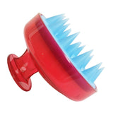 Maxbell Silicone Shower Shampoo Body Wash Dandruff Brush Hair Scalp Massager Shiny red