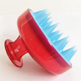 Maxbell Silicone Shower Shampoo Body Wash Dandruff Brush Hair Scalp Massager Shiny red