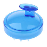 Maxbell Silicone Shower Shampoo Body Wash Dandruff Brush Hair Scalp Massager Clear blue