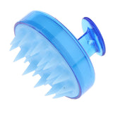 Maxbell Silicone Shower Shampoo Body Wash Dandruff Brush Hair Scalp Massager Clear blue