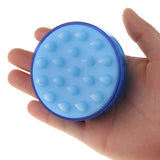 Maxbell Silicone Shower Shampoo Body Wash Dandruff Brush Hair Scalp Massager Clear blue