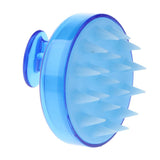 Maxbell Silicone Shower Shampoo Body Wash Dandruff Brush Hair Scalp Massager Clear blue