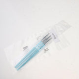 Maxbell 3Pcs Pro Nail Art Brush Set Painting Pen for False Nail UV Gel Polish Blue