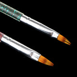Maxbell 2Pcs Pro Nail Art Acrylic Brushes Set Dotting Painting Pens Manicure Tools
