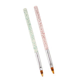 Maxbell 2Pcs Pro Nail Art Acrylic Brushes Set Dotting Painting Pens Manicure Tools
