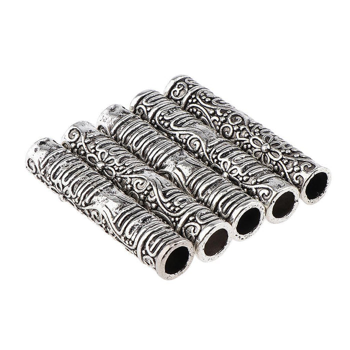 Maxbell 5pcs/kits Hair Jewelry Rings Decorations Pendants,Hair Braid Rings Dreadlocks Metal Hair Cuffs Hair Braids and Beads for Hair Extensions - Aladdin Shoppers