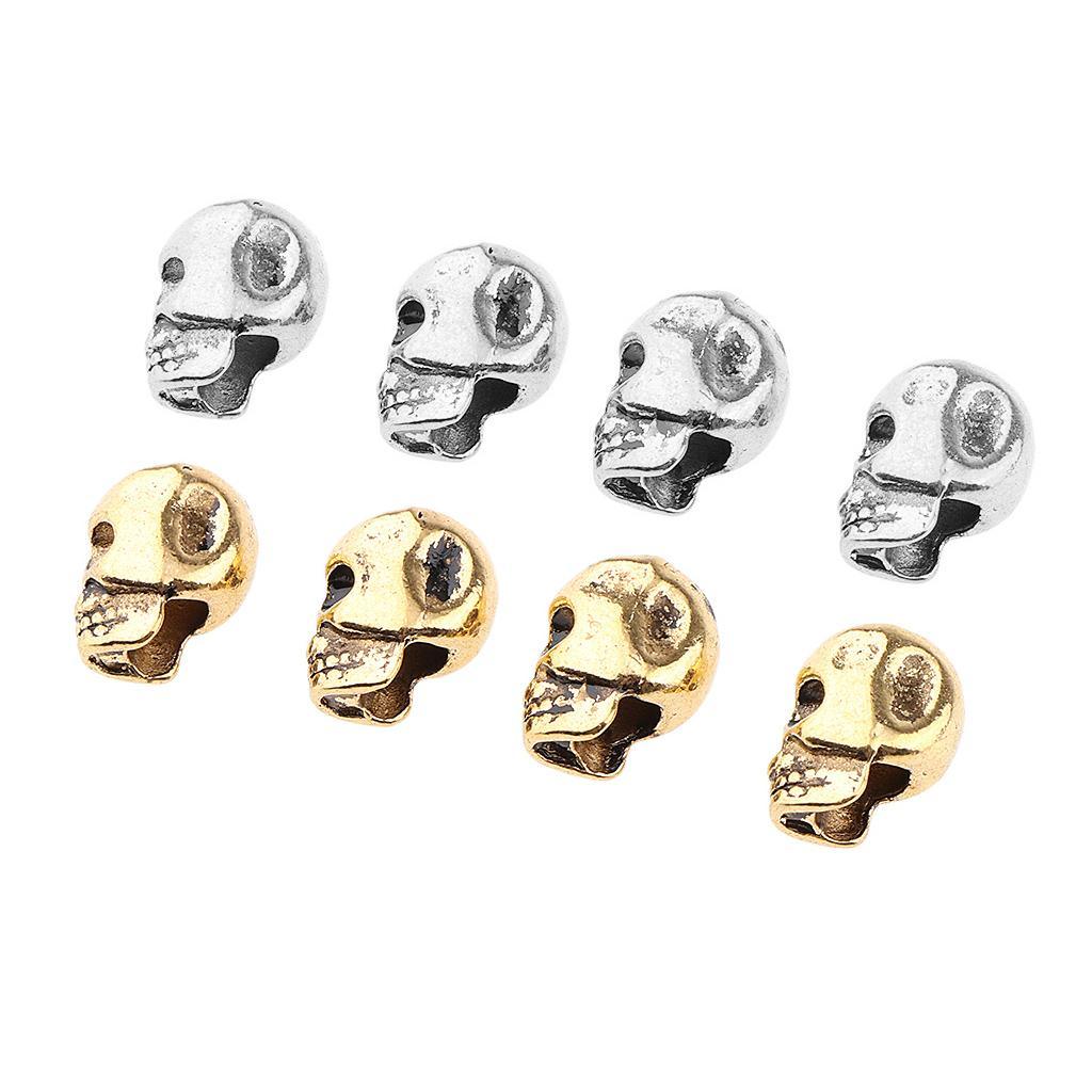 Maxbell 30x Skull Dreadlock Hair Beads Hair Braid Rings Cuff Clip Hair Decor Jewelry Golden - Aladdin Shoppers