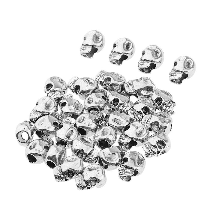 Maxbell 30x Skull Dreadlock Hair Beads Hair Braid Rings Cuff Clip Hair Decor Jewelry Silver - Aladdin Shoppers