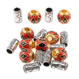 Maxbell 18x Alloy Spacer Beads Hair Braiding Jewelry Making DIY Necklace Pendants 03