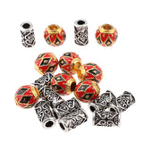 Maxbell 18x Alloy Spacer Beads Hair Braiding Jewelry Making DIY Necklace Pendants 05