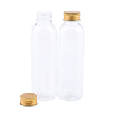 Maxbell 10x 120ml Empty Refillable Bottles for Travel Makeup Lotions Wash Shampoo Golden Cap