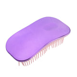 Maxbell Portable Women Detangling Hair Brush Anti-static Scalp Massage Travel Comb Purple