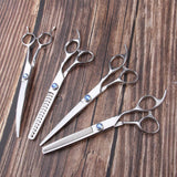 Maxbell 4pcs Stainless Steel Thin Hair Scissors Cutting Shears Barber Tools Silver Shimmer