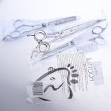 Maxbell 4pcs Stainless Steel Thin Hair Scissors Cutting Shears Barber Tools Silver Shimmer