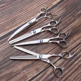 Maxbell 4pcs Stainless Steel Thin Hair Scissors Cutting Shears Barber Tools Silver Shimmer