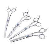 Maxbell 4pcs Stainless Steel Thin Hair Scissors Cutting Shears Barber Tools Silver Shimmer