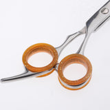 10pcs Silicone Barber Hair Grooming Shears Scissor Finger Ring Grips Inserts Orange