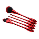 Maxbell 5Pcs Soft Fluffy Makeup Cosmetics Blending Brushes Beauty Tools Red