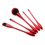 Maxbell 5Pcs Soft Fluffy Makeup Cosmetics Blending Brushes Beauty Tools Red