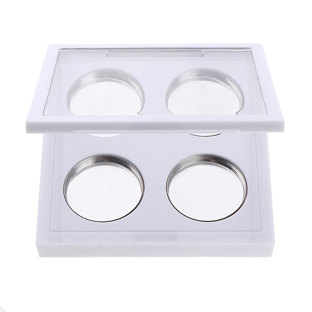 Square Empty Makeup Eyeshadow Palette Blush Lip Gloss Powder DIY Case 4 Grid