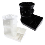 Maxbell Rotating Makeup Holder Organizer Adjustable Cosmetic Storage Box Case White