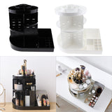 Maxbell Rotating Makeup Holder Organizer Adjustable Cosmetic Storage Box Case White