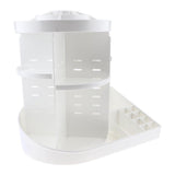 Maxbell Rotating Makeup Holder Organizer Adjustable Cosmetic Storage Box Case White