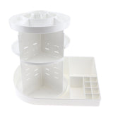 Maxbell Rotating Makeup Holder Organizer Adjustable Cosmetic Storage Box Case White