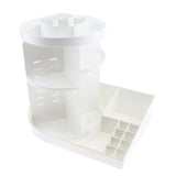 Maxbell Rotating Makeup Holder Organizer Adjustable Cosmetic Storage Box Case White