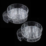 Maxbell 360 Rotate Makeup Storage Organizer Stand Shelf w/ Drawers for Cosmetics Diamond Pattern