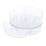 Maxbell 360 Rotate Makeup Storage Organizer Stand Shelf w/ Drawers for Cosmetics Fish Tail Pattern