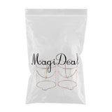 Maxbell 2x Makeup Powder Puff Display Stand Holder Egg Sponge Organizer Drying Shelf Rose Gold