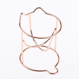 Maxbell 2x Makeup Powder Puff Display Stand Holder Egg Sponge Organizer Drying Shelf Rose Gold