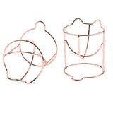 Maxbell 2x Makeup Powder Puff Display Stand Holder Egg Sponge Organizer Drying Shelf Rose Gold