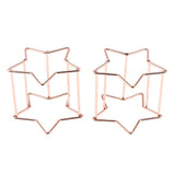 Maxbell 2x Star Shape Beauty Sponge Blender Holder Egg Powder Puff Drying Stand Rack Rose Gold