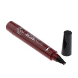 Maxbell Tattoo Eyebrow Pen Waterproof Brow Gel Tint Fork Tip Long Last Liner Reddish Brown