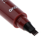 Maxbell Tattoo Eyebrow Pen Waterproof Brow Gel Tint Fork Tip Long Last Liner Reddish Brown