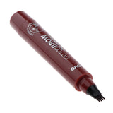 Maxbell Tattoo Eyebrow Pen Waterproof Brow Gel Tint Fork Tip Long Last Liner Reddish Brown