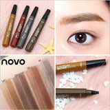 Maxbell Tattoo Eyebrow Pen Waterproof Brow Gel Tint Fork Tip Long Last Liner Reddish Brown