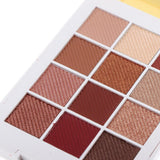 Maxbell 12 Color Matte Shimmer Eyeshadow Palette Waterproof Makeup Smoky Eye Shadow 02