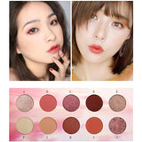Maxbell 10 Colors Beauty Eyshadow Makeup Palette Matte & Shimmer Warm Wind Rose