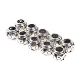 Maxbell 10pcs Retro Hair Decorations Jewelry Hair Extension Dreadlocks Beads Ringd HLK06