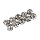 Maxbell 10pcs Retro Hair Decorations Jewelry Hair Extension Dreadlocks Beads Ringd HLK09